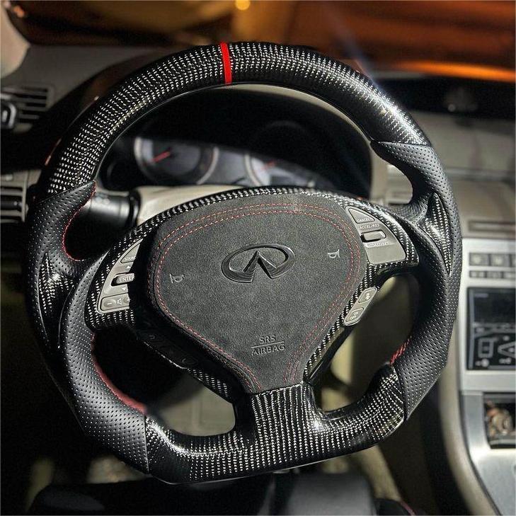 Custom Carbon Fiber Airbag Cover — Infiniti G37