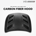 VQ NATION Real Carbon Fiber Vented Hood - Infiniti G37 Coupe / Sedan