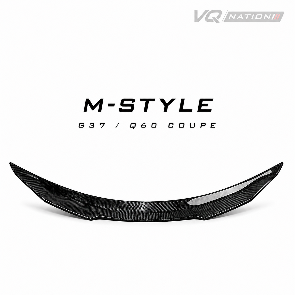 VQ NATION Carbon Fiber/Plain Black PSM Style Trunk Spoiler