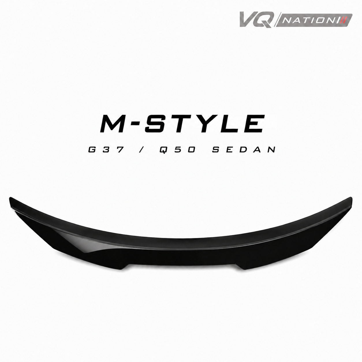 VQ NATION Carbon Fiber/Plain Black PSM Style Trunk Spoiler