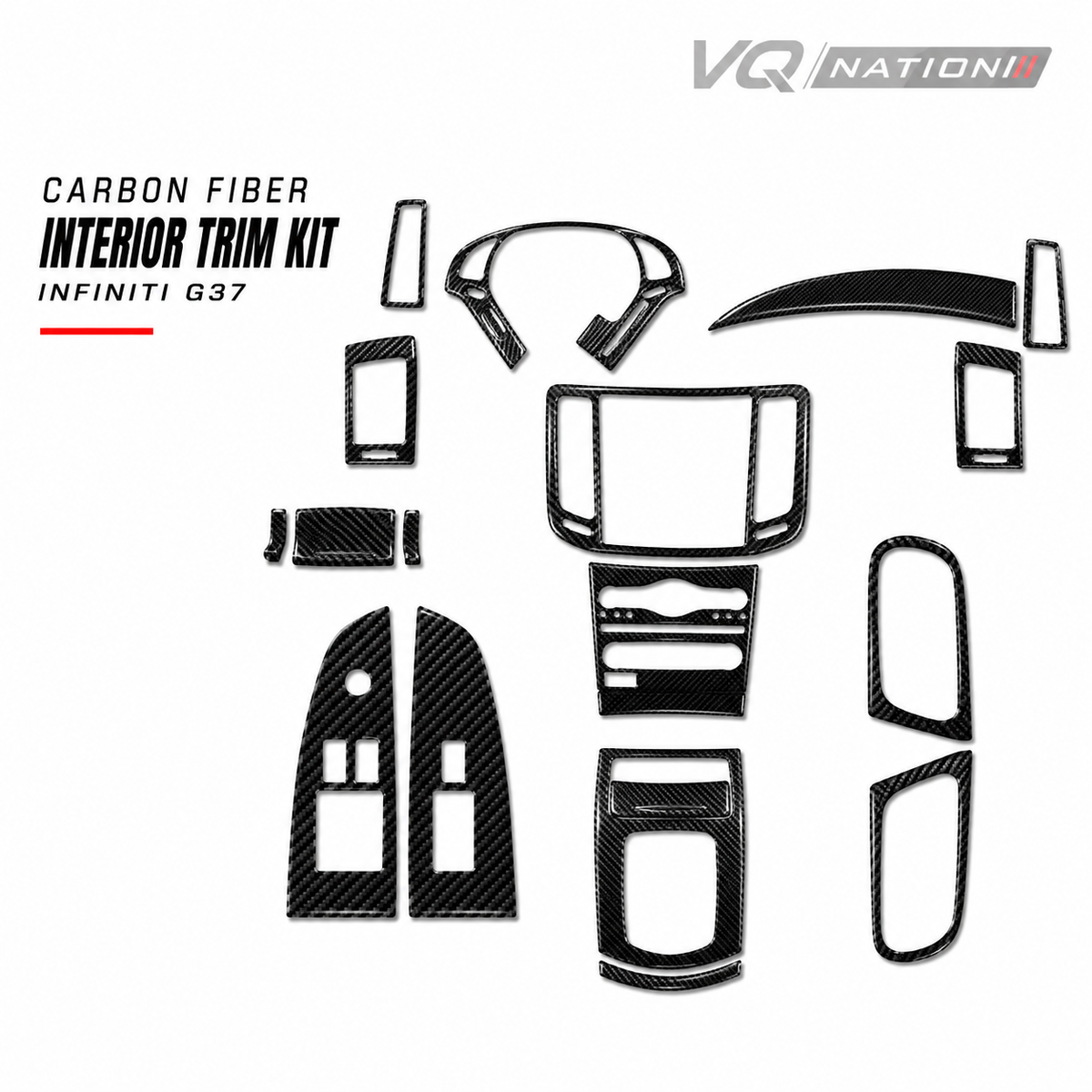 Carbon Fiber Interior Trim Kit — Infiniti G37