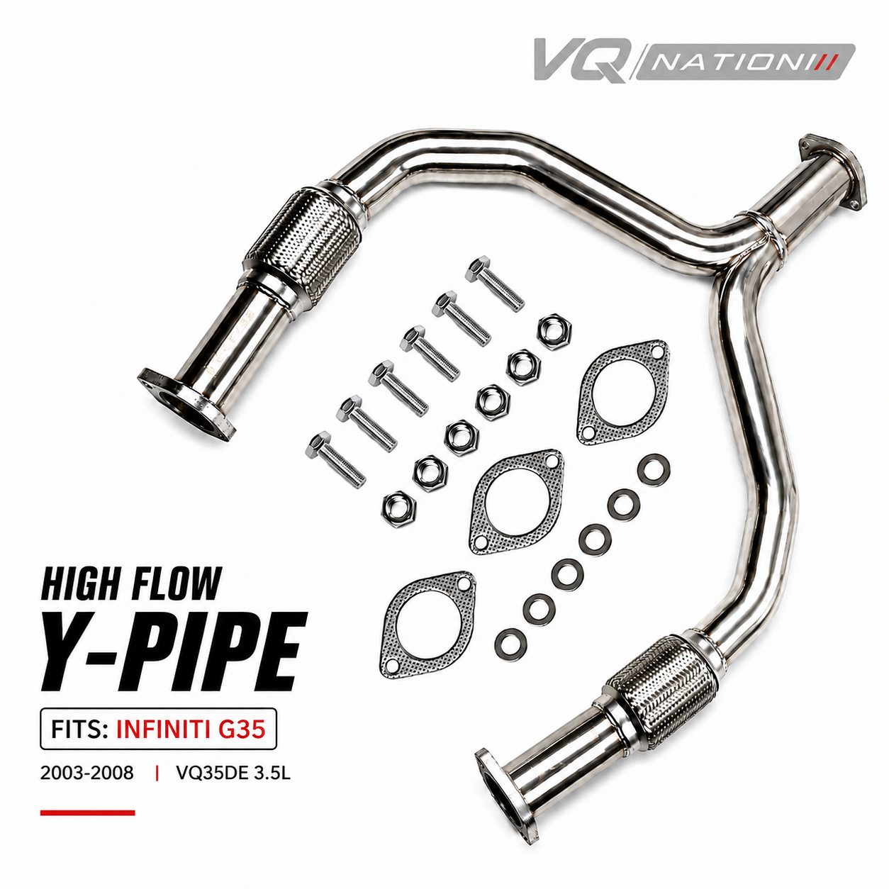 VQ NATION High-Flow Y-Pipe - Infiniti FX35 / G35 (VQ35)