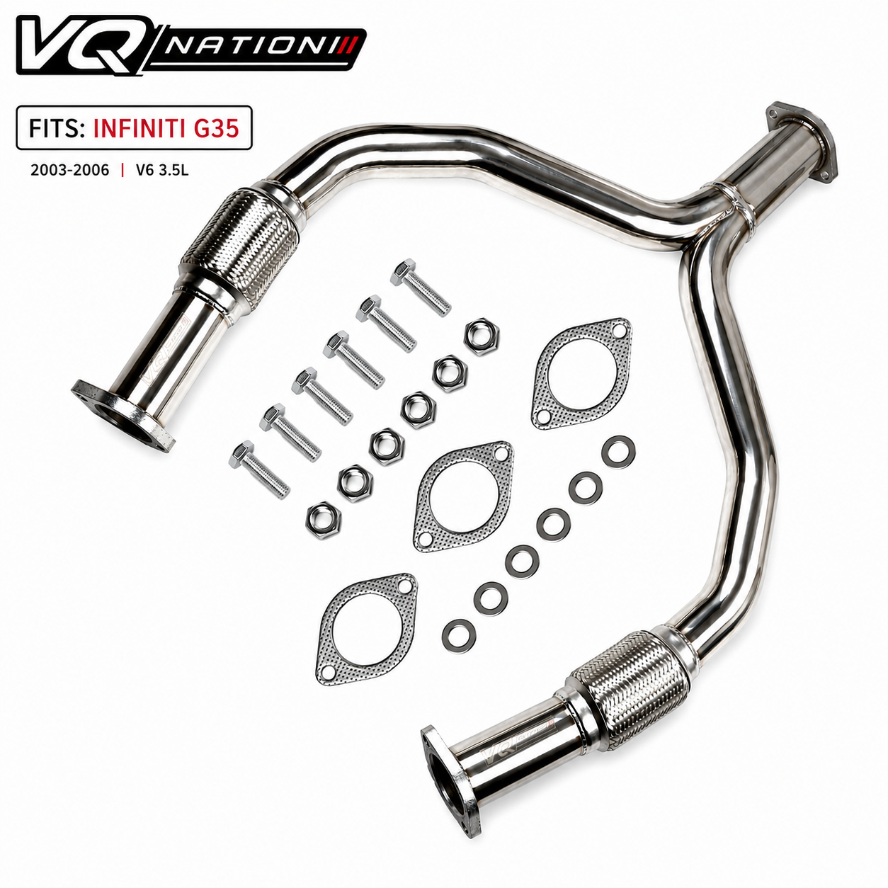 VQ NATION High-Flow Y-Pipe - Infiniti FX35 / G35 (VQ35)