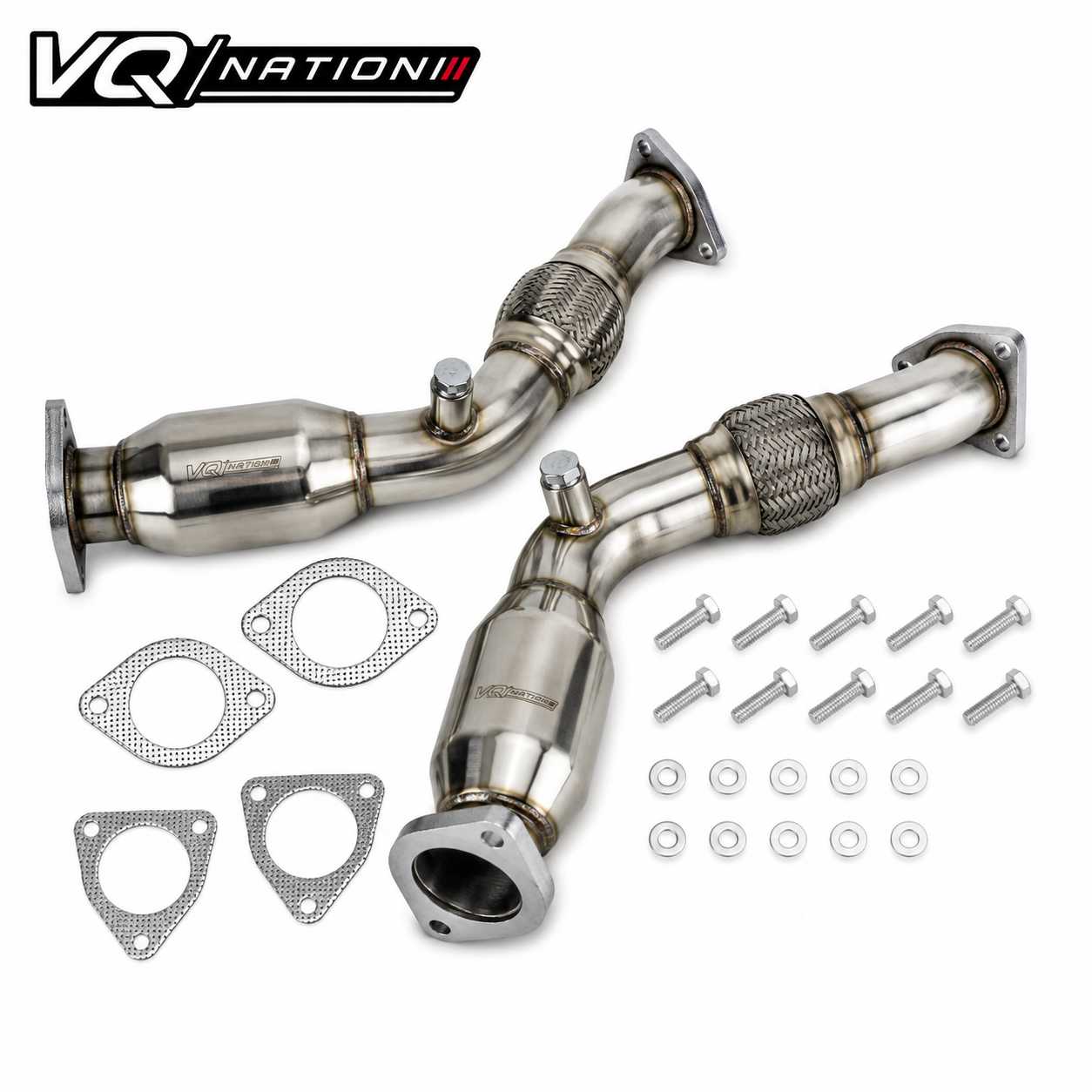 VQ NATION Resonated Test Pipes — Nissan 350Z / Infiniti G35