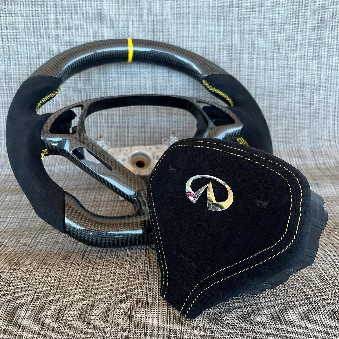 Custom Carbon Fiber Airbag Cover — Infiniti G37