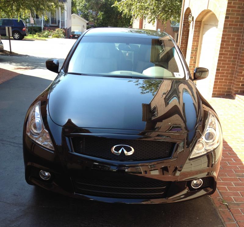 VQ NATION Gloss Black Mesh Front Grille — Infiniti G37 Coupe/Sedan