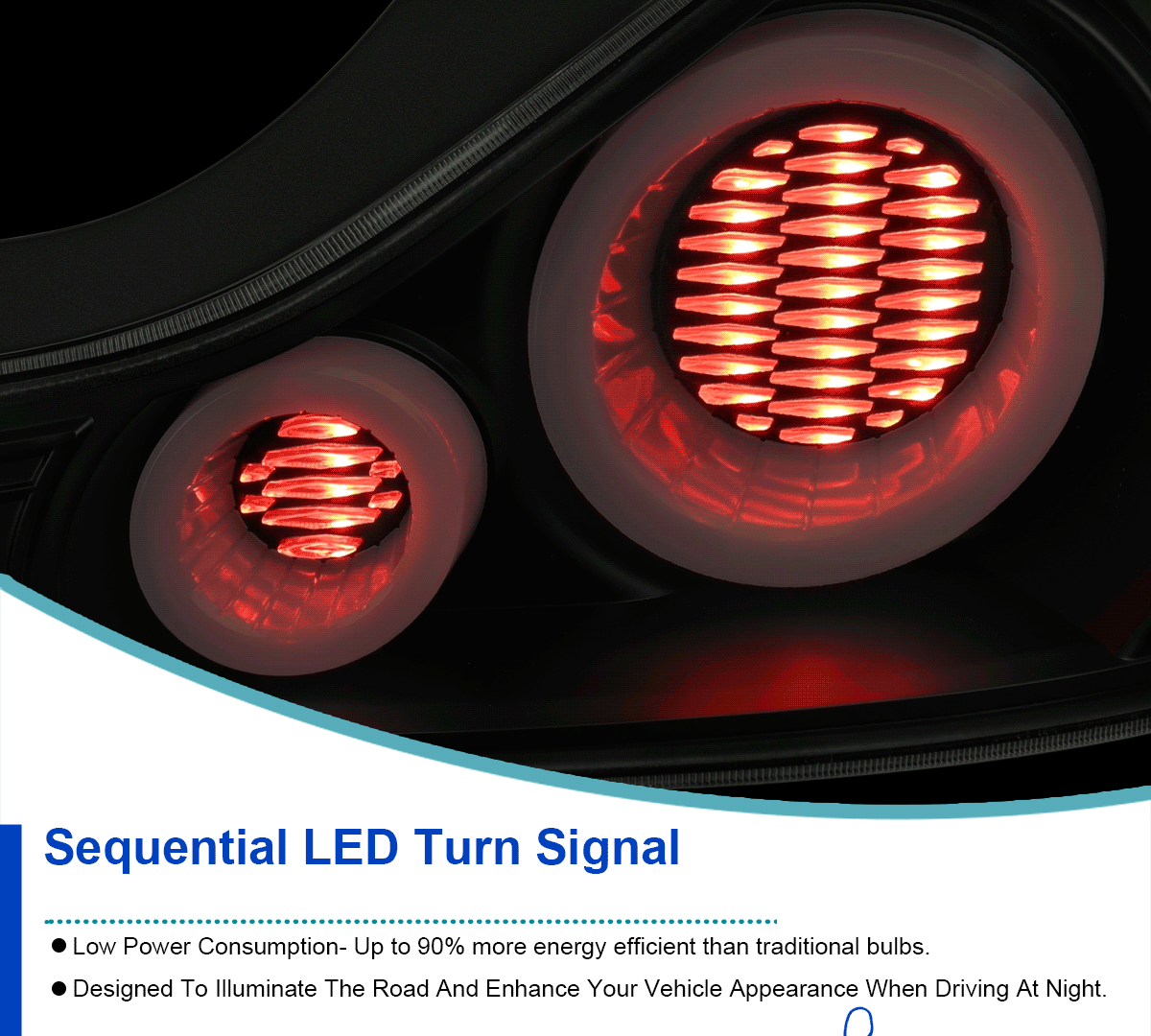 Sequential LED Halo Tail Lights — Infiniti G37 Coupe